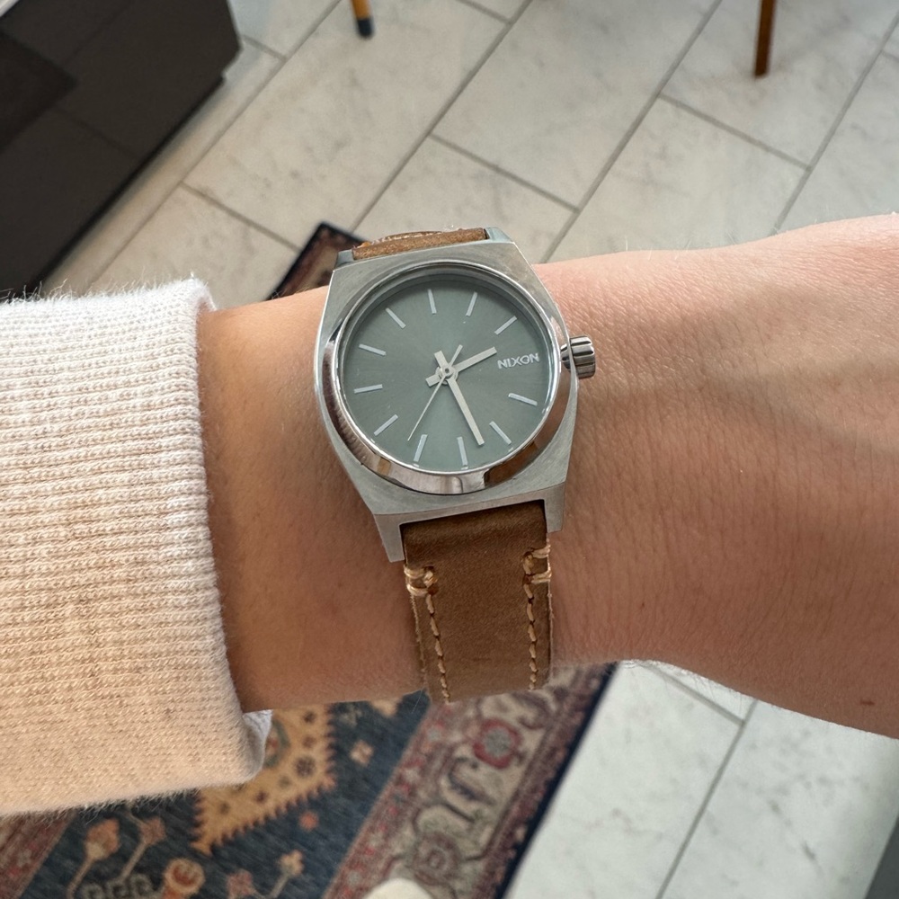 Nixon Beige Leather Watch